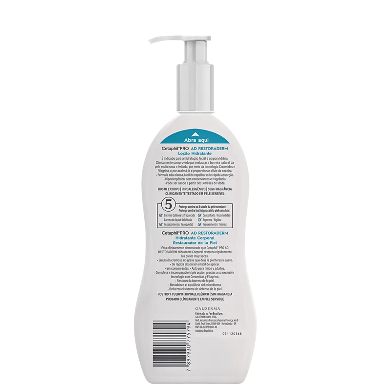 Cetaphil Pro AD Restoraderm - Loção Hidratante Hipoalergênica 295ml